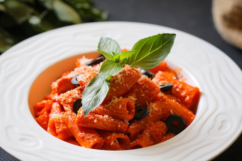 Rigatoni pasta dish at Anthony's coal fired pizza