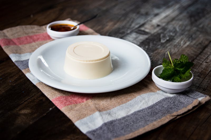 Panna cotta dessert at anthonys coal fired